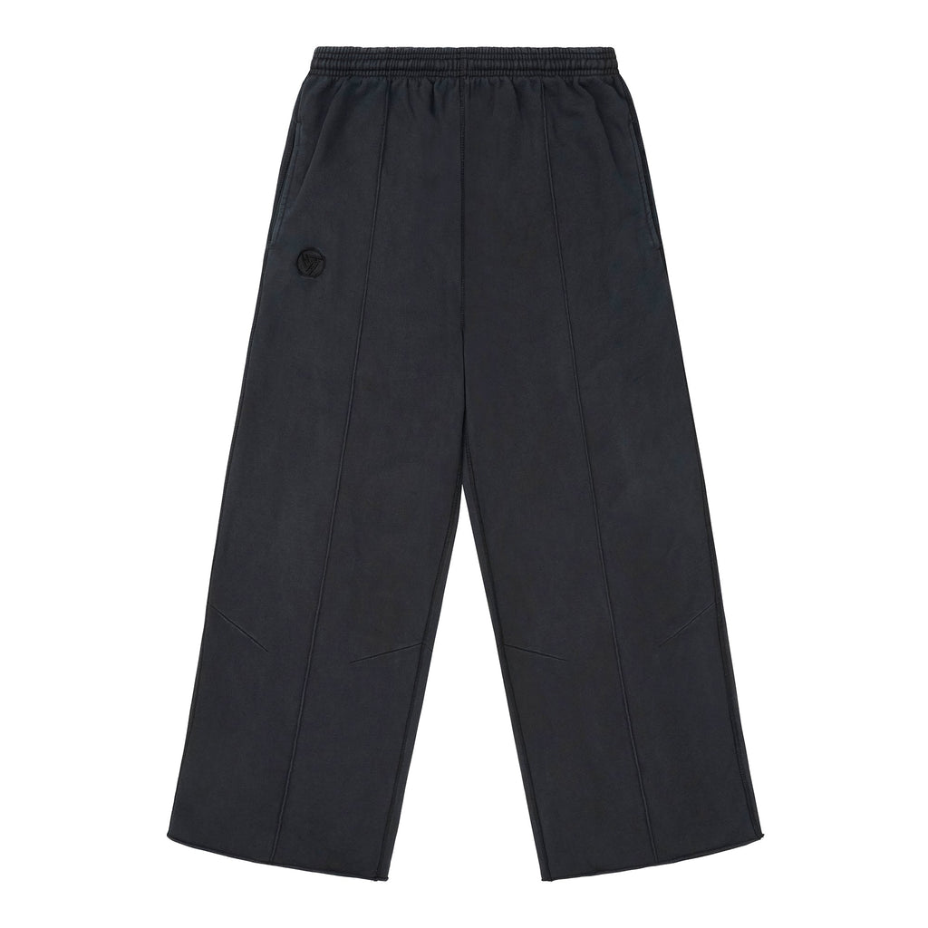 HYPLAND HEAVY WEIGHT PLEATED LOGO SWEAT PANTS (VINTAGE BLACK)