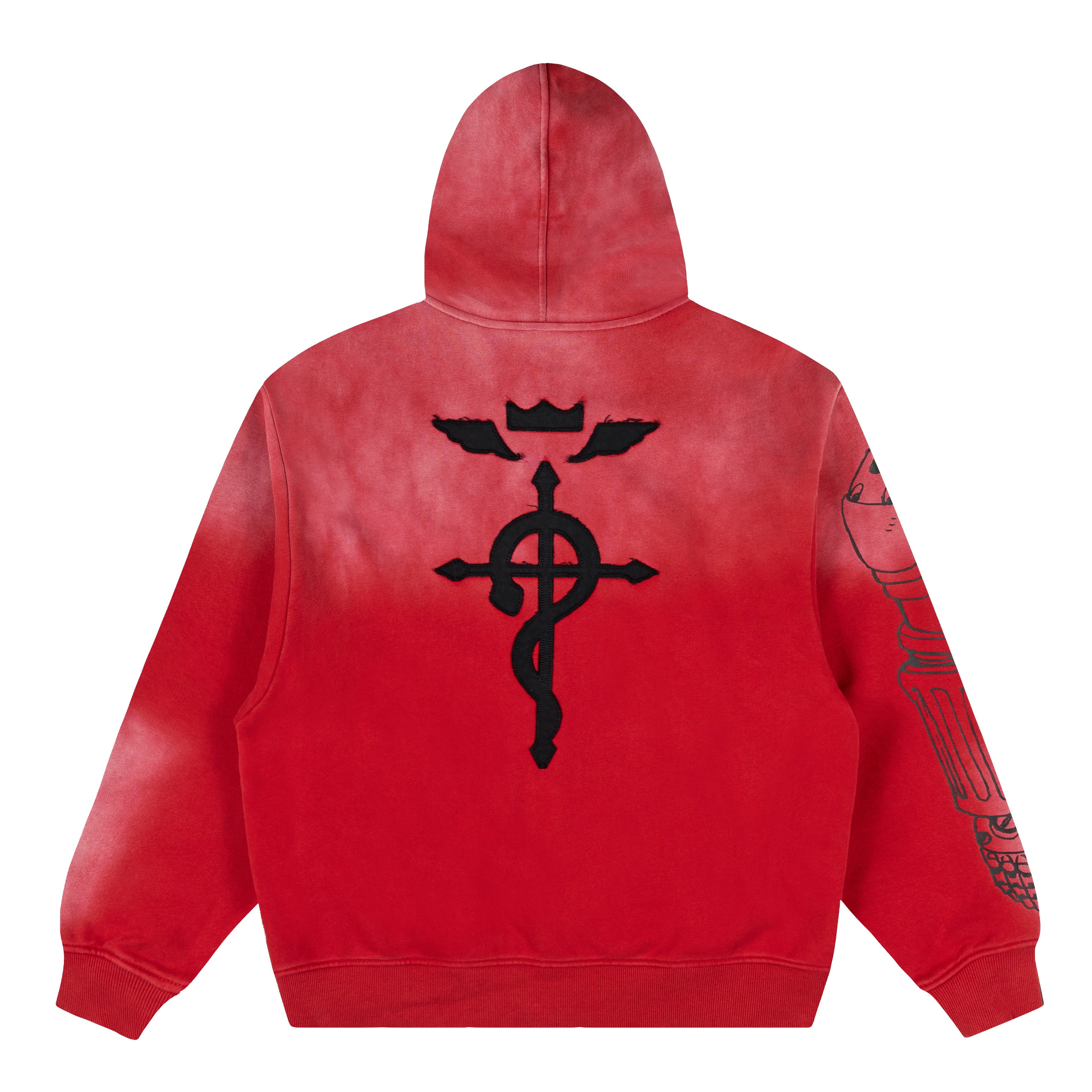 FMAB EDWARD ZIP UP HOODIE (RED)