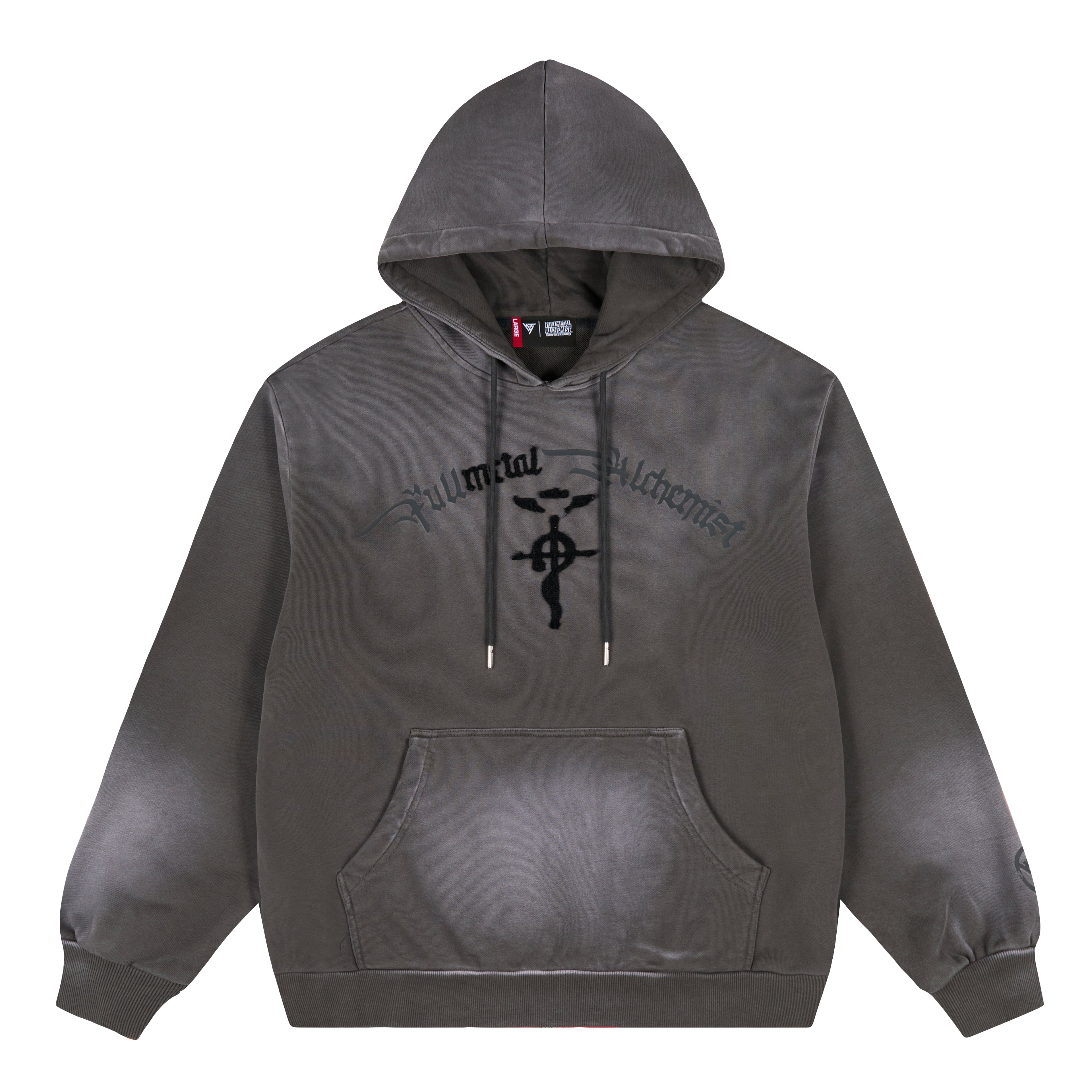 FMAB HAWKEYE TATTOO HOODIE (WASHED GREY)