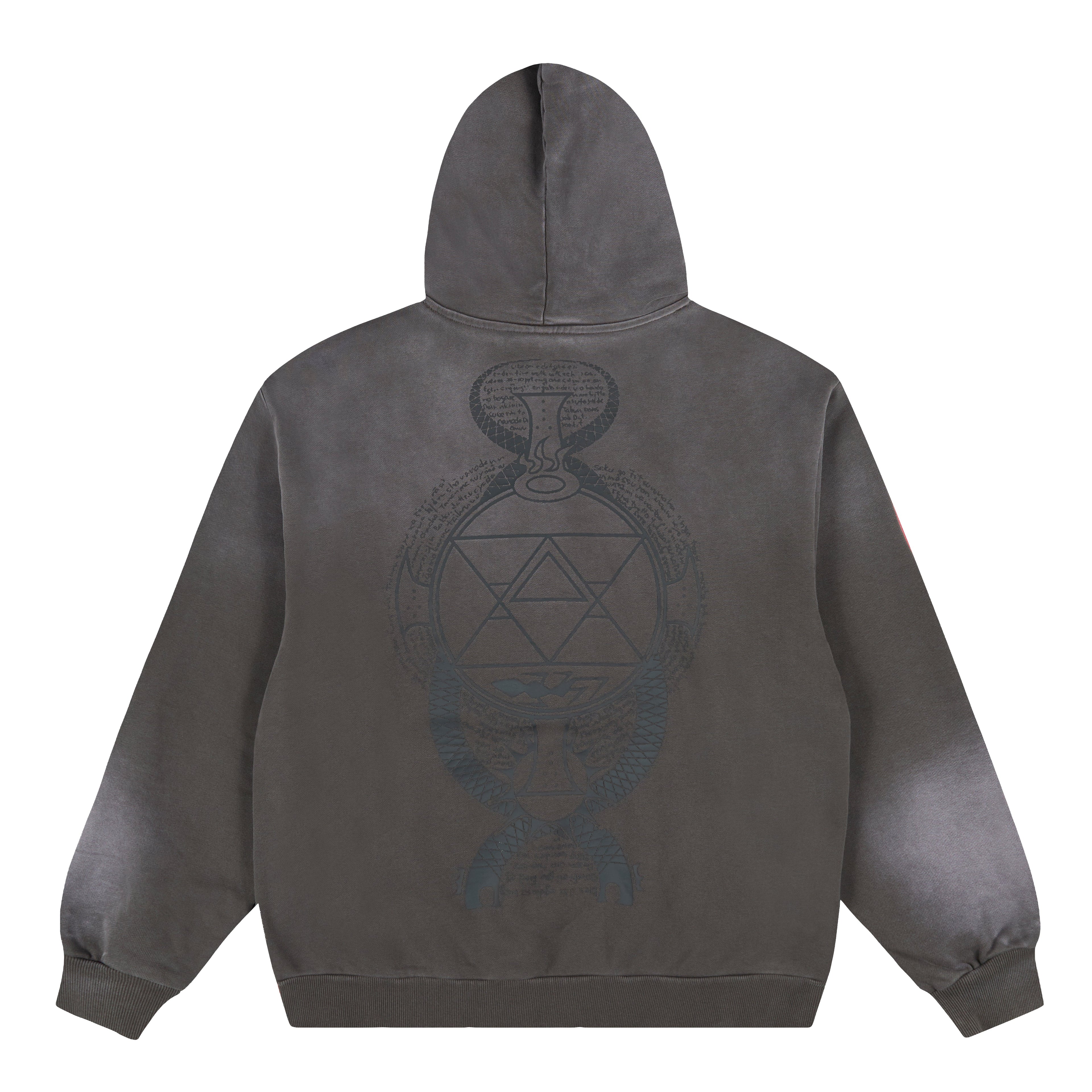 FMAB HAWKEYE TATTOO HOODIE (WASHED GREY)