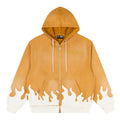 FMAB LING FLAME ZIP UP HOODIE (MUSTARD)