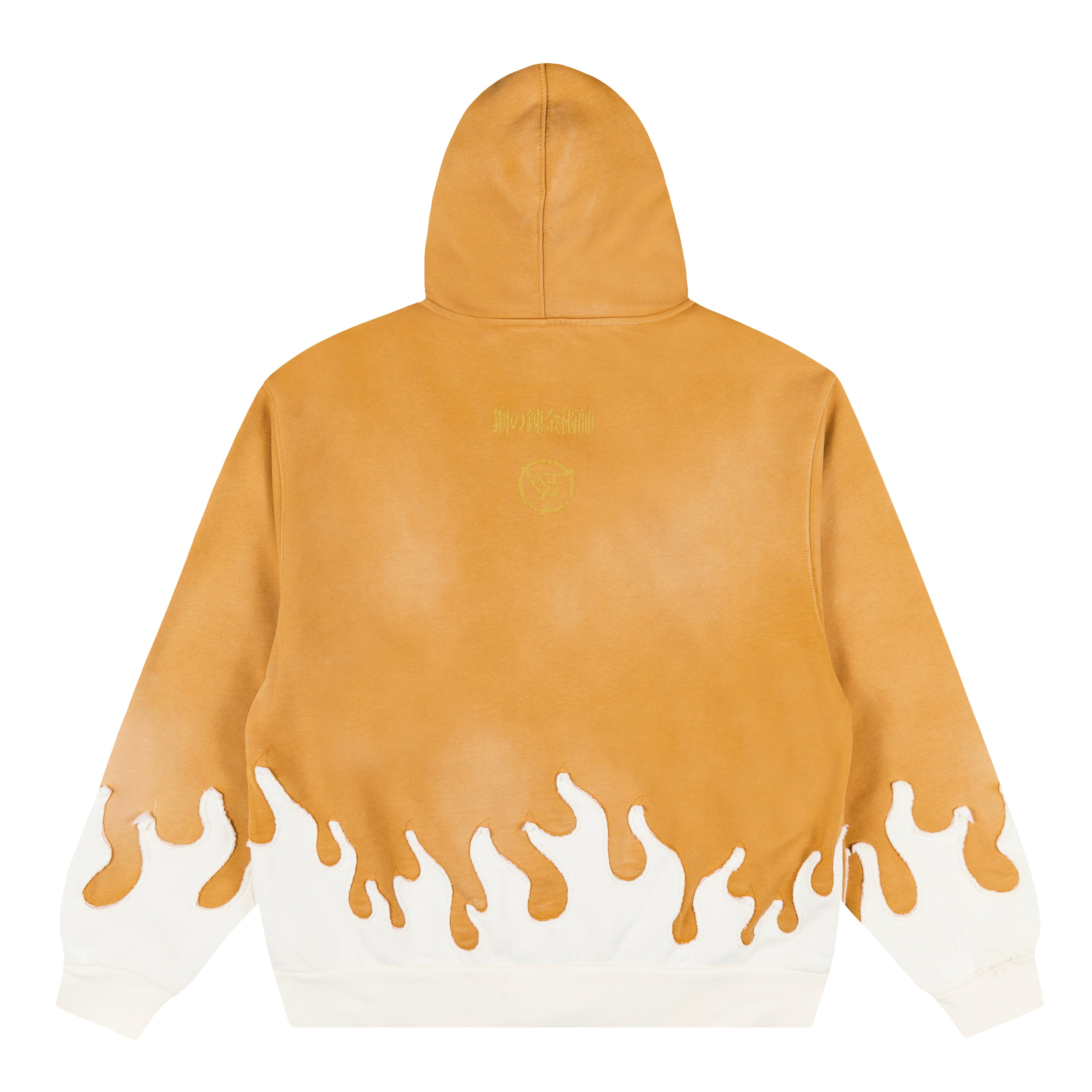 FMAB LING FLAME ZIP UP HOODIE (MUSTARD)