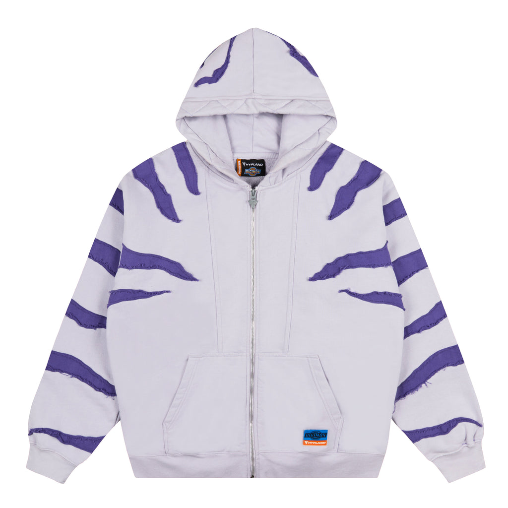 DIGIMON GARURUMON ZIP HOODIE (GREY/BLUE)