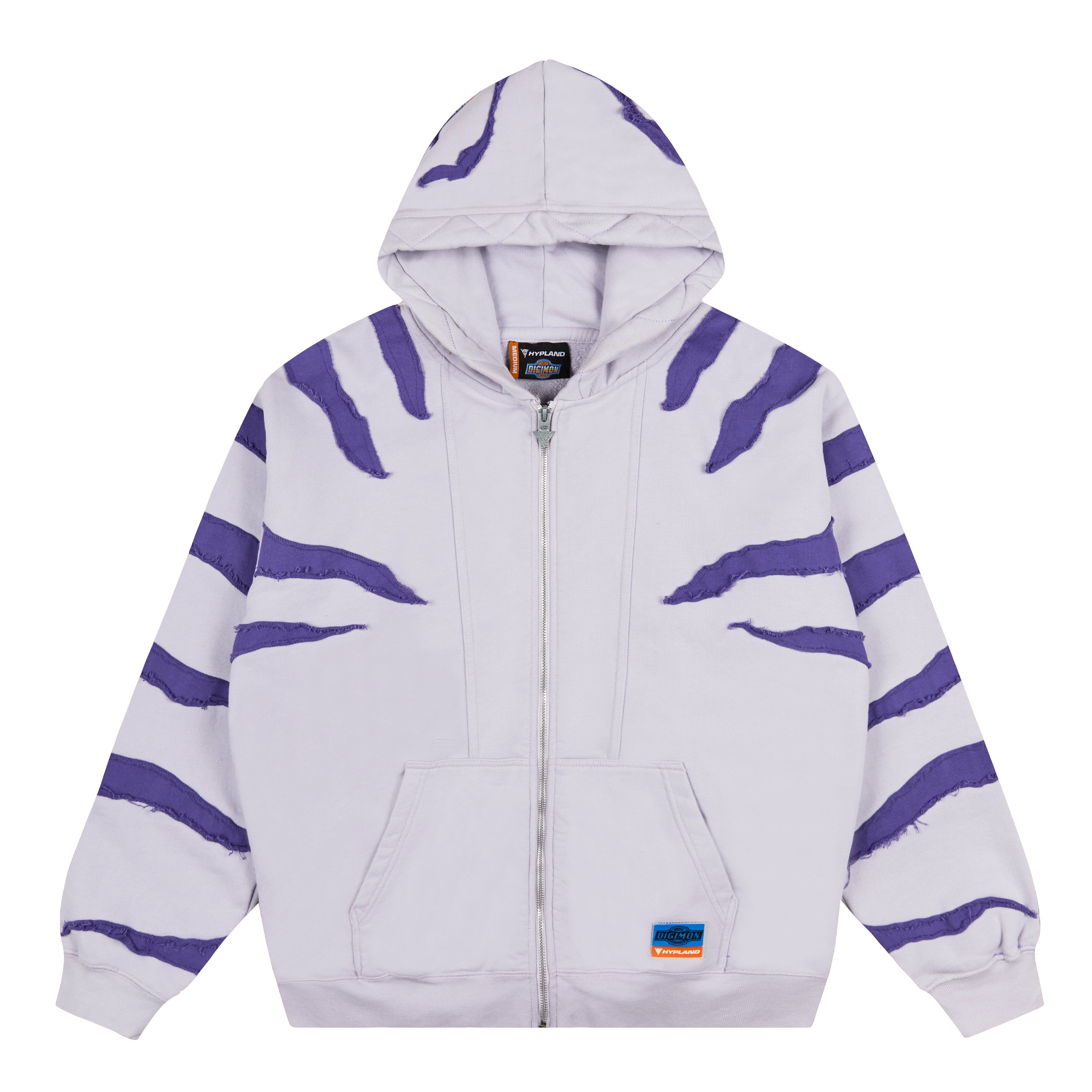 DIGIMON GARURUMON ZIP HOODIE (GREY/BLUE)