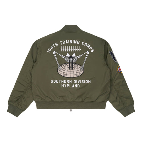 AOT TEAM BOMBER JACKET (GREEN)