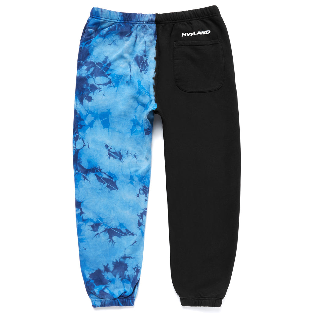 SPLIT CRYSTAL LOGO SWEATPANTS (BLUE/BLACK)