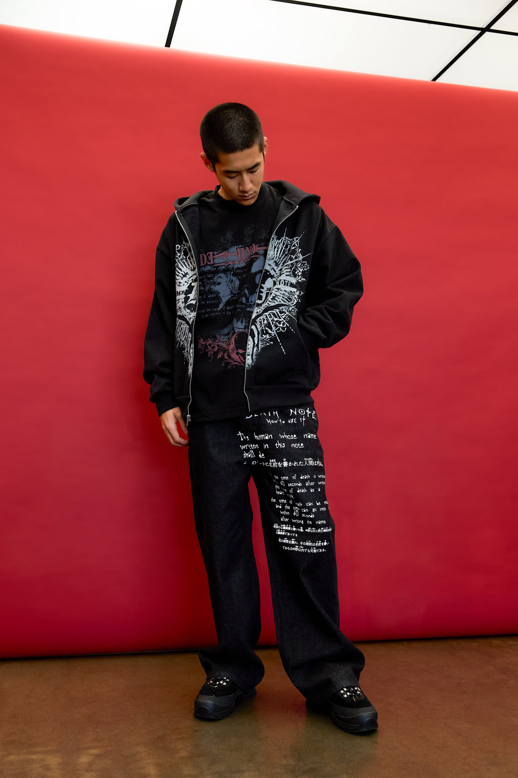DEATH NOTE RULES DENIM (RAW BLACK)
