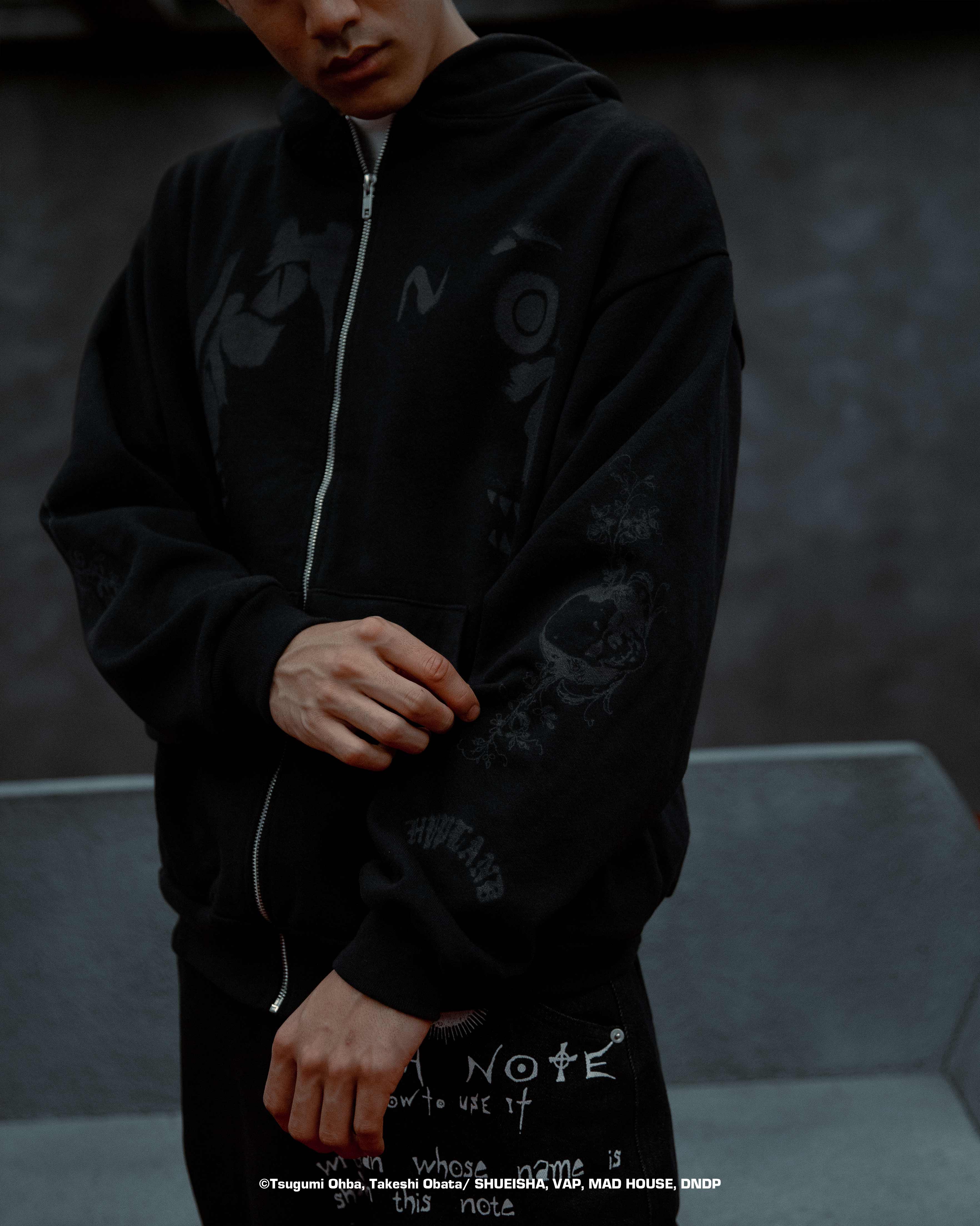 DEATH NOTE SHINIGAMI ZIP HOODIE (BLACK)