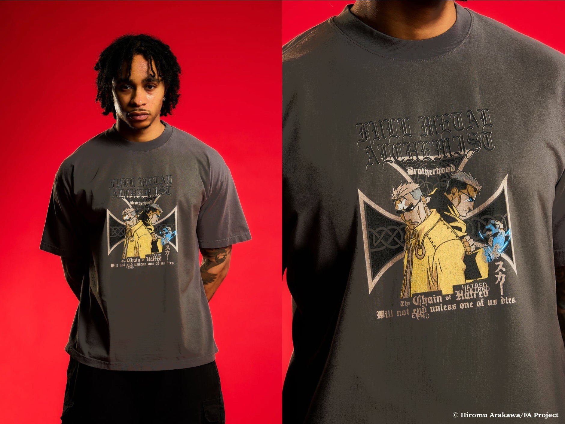 FMAB SCAR SHIRT (WASHED BLACK)