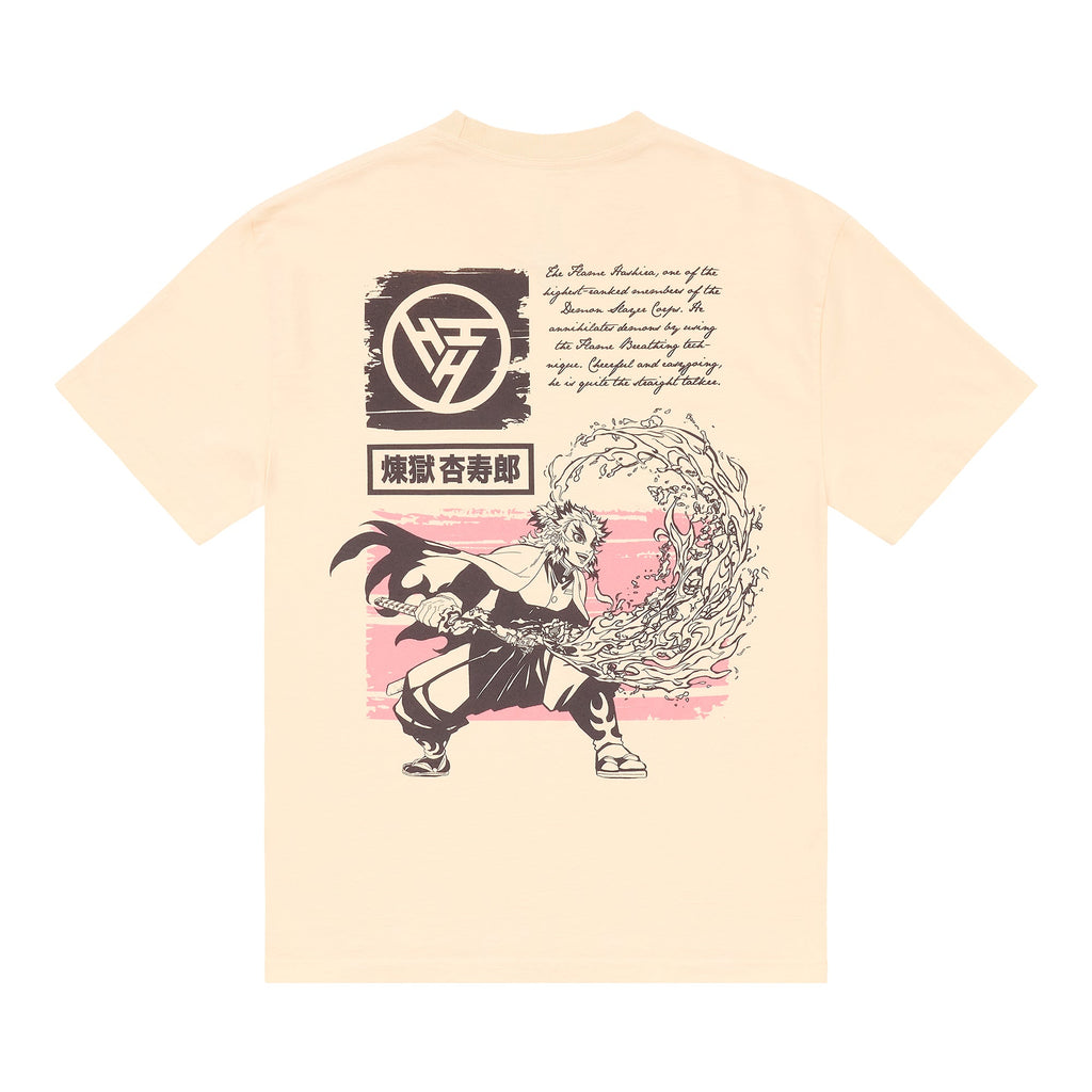 DEMON SLAYER FLAME HASHIRA SHIRT (CREAM)