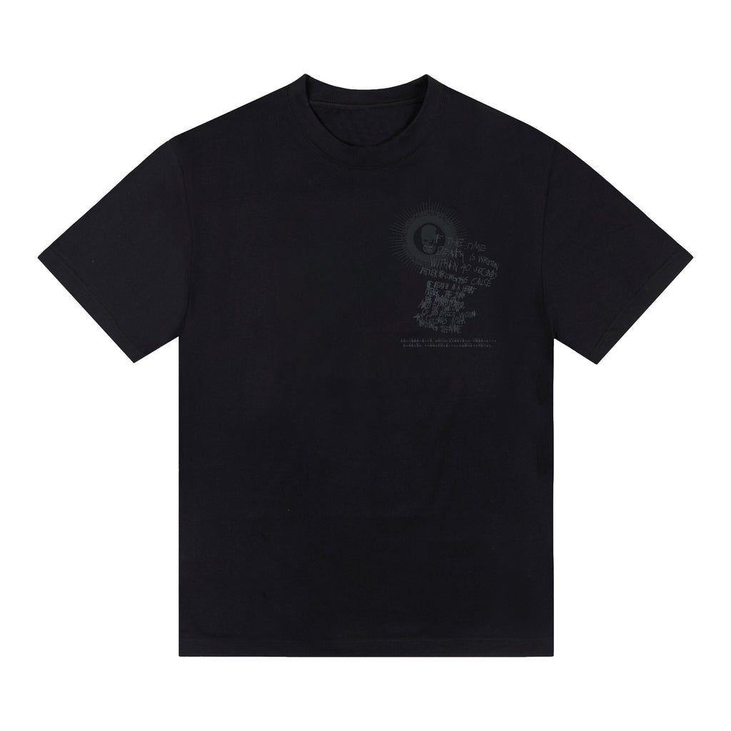 DEATH NOTE WRITING SHIRT (BLACK)
