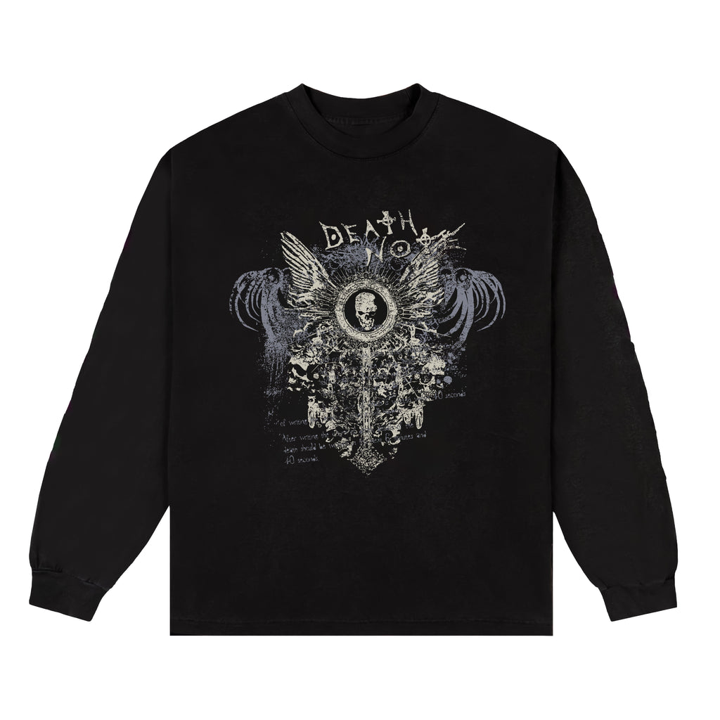 DEATH NOTE GRUNGE LONG SLEEVE SHIRT (BLACK)