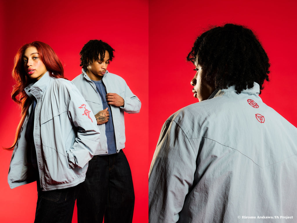 FMAB ALPHONSE PANELED WINDBREAKER JACKET (POWDER BLUE)